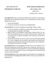 Đề thi chon học sinh giỏi lớp 8 năm học 2014  2015 môn vật lí thời gian làm bài 150 phút